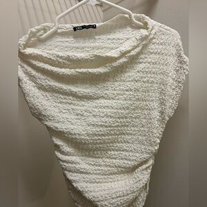 Zara Textured Cream Top